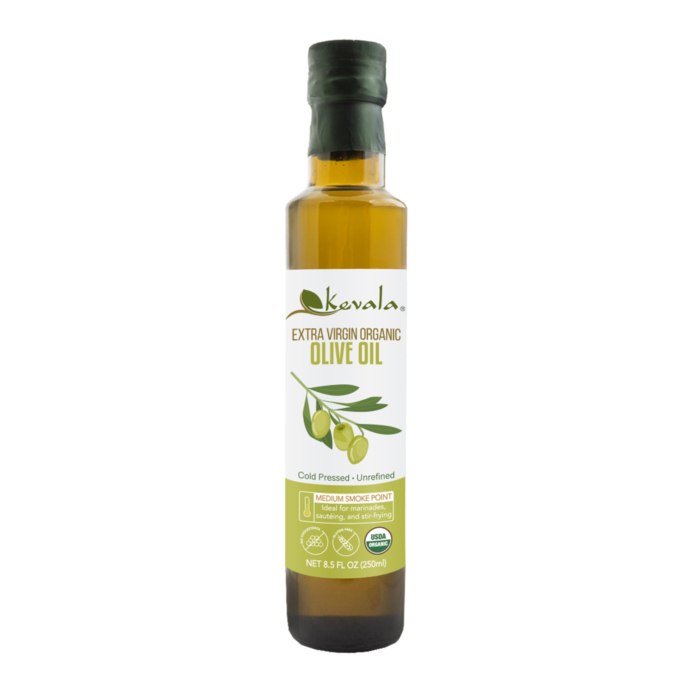  Kevala Organic Extra Virgin Olive Oil for Cooking and Dressing, Perfect for Health-Conscious Consumers, Ideal for Salad Dressings and Sautéing, Rich in Monounsaturated Fats, 8 Fl Oz
| Kevala USDA Organic Extra Virgin Olive Oil, 8 Fl Oz, Superior Flavor Id